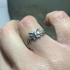 Vintage 90’s Black Hills Silver Sterling Butterfly Ring Size 7